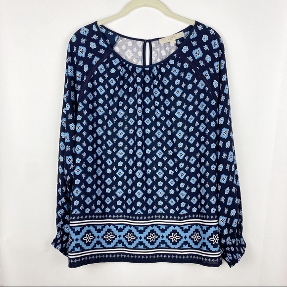 LOFT Floral Long Sleeve Top - Picture 5 of 5